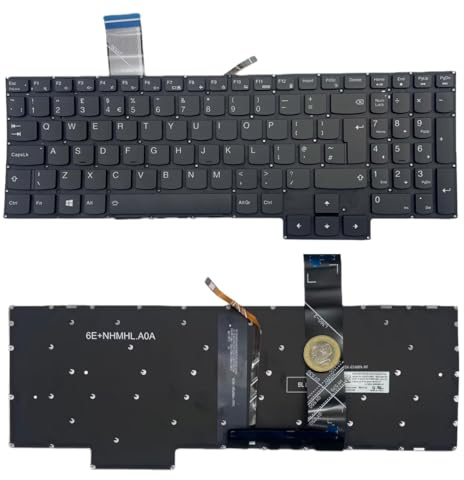 XINDIKBHUB UK Backlit New Laptop Keyboard for Lenovo Legion 5-15imh05h 15imh05 15arh05h 15arh05 5P-15ARH05H 5P-15IMH05 5P-15IMH05H -Accessories White Font
