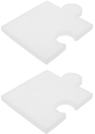 Healeved Moules en Silicone pour sous-Verres Puzzle en Résine Époxy 2pcs, Finition Antiadhésive, Bords Lisses, Moules Flexibles pour Décoration Maison et Bureau