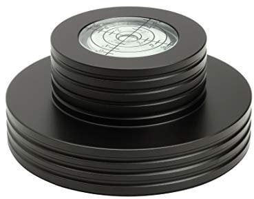 Dynavox Plattenspieler-Stabilizer PST300, Auflagegewicht mit Libelle aus Aluminium für Plattenspieler, Gewicht 300 g, Schwarz