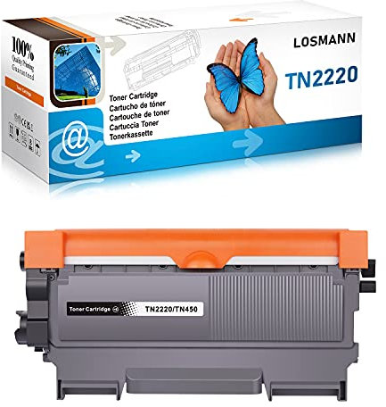 LOSMANN 1x Toner Kompatibel für Brother TN-2220 TN2220 TN-2010 TN2010 für DCP-7055 W 7057 7060 D N 7065 DN 7070 DW, Fax 2840 2845 2940 2950, HL-2130 R 2132 R 2135 W 2200 2215 2220 2230 2240 L Series