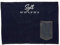 WB wohn trends Platzset Jeans-Stoff, Sylt mit Koordinaten, mit Tasche für Messer und Gabel 40x30cm blau weiß Textil-Untersetzer Tisch-Set