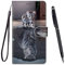 Toucasa Handyhülle für Huawei P10 Lite,Premium Brieftasche PU Leder Flip [Kreativ Gemalt] Stoßfeste Case Handytasche Klapphülle für Huawei P10 Lite (Katzentiger)