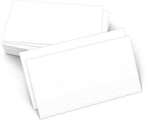 321Done Blanko weiße Visitenkarten - Made in USA - 3,5x2 (50 Stück), Notizkarten doppelseitig dicker, robuster Karton, einfache Index Notizkarten leer zum Zeichnen Malen Schreiben weißer Karton