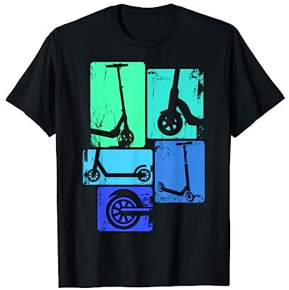 Stunt Scooter Roller Retro Tretroller Jungen Kinder T-Shirt