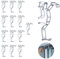 15 Pcs Valance Clips Window Blinds Hidden Clips Plastic Hidden Retainers for Horizontal Wood and Faux Wood Blinds