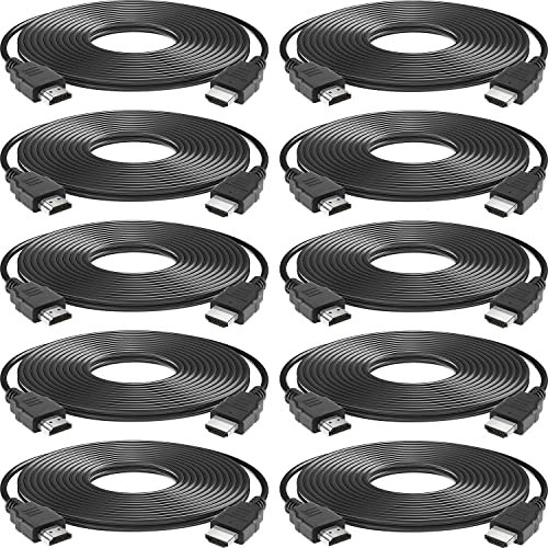 SPOFIT HDMI Cable 10 Pack 3ft, 18Gbps High Speed HDMI Braided Cord,1080p@60Hz,Dolby TrueHD,DTS-HD Compatible with Laptop, Monitor, PS3,TV, More