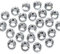 Luxoria 20 Stück Swarovski® Kristalle 2000, KEIN Hotfix, Crystal, SS3 (Ø ca.1,4 mm), Strasssteine zum Aufkleben + 1 Stück Positionierstrip
