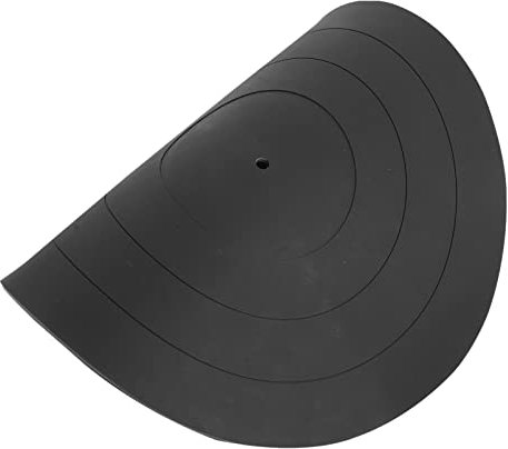 ERINGOGO Disco Copripiatto Giradischi in Gomma Siliconica Tappetino per Giradischi Vintage Nero
