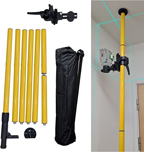 TOPWAY Palo telescopico a livello laser 4.2M Palo laser da pavimento a soffitto