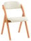 SoBuy Klappstuhl Holz gepolstert – Ergonomischer Küchenstuhl & Esszimmerstuhl, faltbar & platzsparend, fertig montiert, für Küche Balkon Büro, Weiß 47.5 x 77 x 59 cm FST92-W