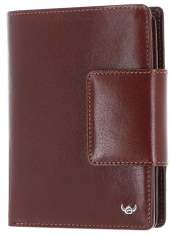 Golden Head Leder Geldbörse Colorado RFID Protect Kombischeintasche mit Riegel 2300 Tabacco braun