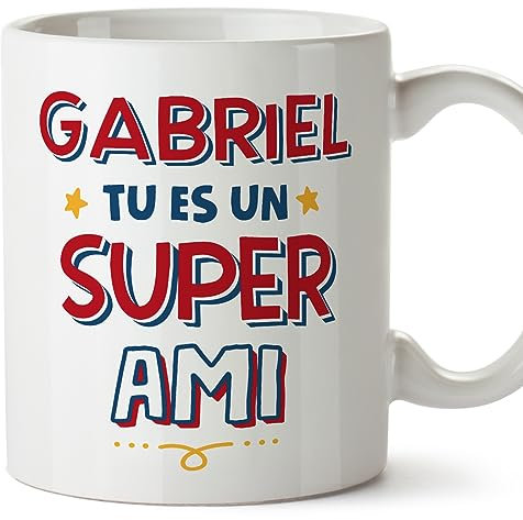 Mugffins Tasses Personnalisables pour AMI/COPAIN - En Français - Cadeau Personalisé- Tu es Super - 11 oz / 330 ml