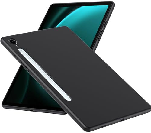 WFTE Cover Galaxy Tab S9 Fe / S10 Fe/Honor Pad X9a Cover per Telefono Morbida TPU Ultra Sottile Elegante Custodia Protettiva per Galaxy Tab S9 Fe [Protezione Anticaduta, Antiscivolo] - Nero Opaco