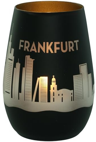 Goodtimes Windlicht Frankfurt Skyline (Schwarz & Gold)
