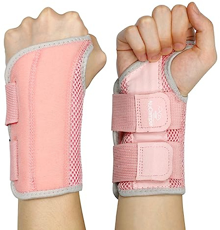 NuCamper Atmungsaktive Handgelenkstütze Handgelenk Bandage Mit Metallschiene-Stabilisator Männer Frauen Handgelenkbandage Verstellbare Handgelenkschiene für Arthritis, Sehnenentzündung, Verstauchung
