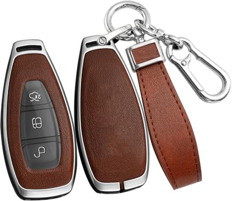 ontto Coque de Protection pour clé de Voiture - Convient pour Ford Focus 3 4 St Mondeo MK3 MK4 Fiesta Fusion Kuga Ecosport S-Max Housse de clé de Voiture avec Porte-clés