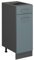 Vicco Küchenunterschrank R-Line, Blau-Grau/Anthrazit, 30 cm ohne Arbeitsplatte