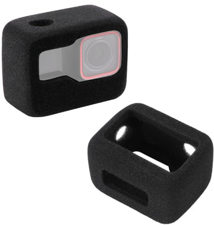 HSU 2 Pezzi Parabrezza in Schiuma per Insta360 Ace Pro, Silenziatore Antivento per la Registrazione Audio e Video all'aperto