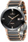 GUANHAO Keramik-Herrenuhren, schwarz-weißes Zifferblatt, Quarzuhrwerk, Kalender-Armbanduhren für Herren, Keramik-Band-Uhren für Herren, M, Schwarzgold, Casual