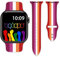 Correas de reloj de la bandera del orgullo lesbiano compatibles con Apple Watch de 42 mm, 44 mm, 45 mm, 49 mm, para niñas, mujeres y hombres, correa de silicona de repuesto para iWatch Series SE 8, 7,