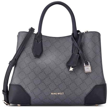 Nine West Brooklyn Jet Set Umhängetasche, Onyx-Logo, Medium