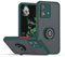 YUEQIAN Funda para Motorola Edge 40 Neo, Anillo Soporte Giratorio de 360°Antigolpes Estuche, Ultradelgado Translúcida Esmerilada Suave TPU + Dura PC Carcasa, Verde Oscuro