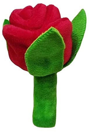JSGHGDF Jouet interactif à mâcher en peluche pour petits et grands chiens Jouet couineur en peluche Fleur de rose Réduisant l'ennui