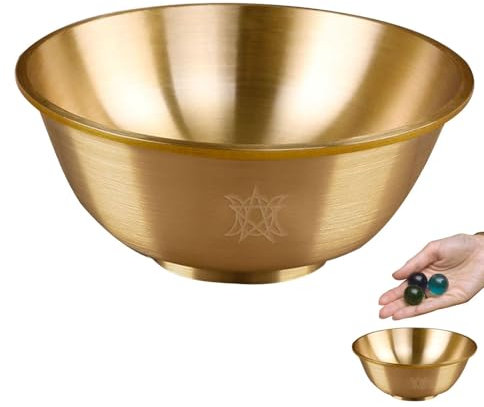 Opferschale aus Kupfer, Trifecta-Pentagramm, Meditationsaltarzubehör, Räucherschale, Brenner, buddhistische Kupferschale, Yoga-Altarzubehör, Meditation, Kupferschale, Opferschale, Trifecta-Pentagramm,