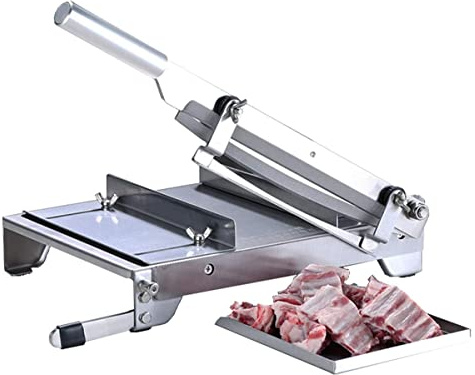 Ribs Meat Cleaver Bone Slicer - Manual Slicing Machine for Chicken, Lamb, and Frozen Meat - Ideal for Home and Commercial Use