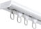 NIKSHI Rail de Plafond pour Rideaux, Rail de Rideau Ultra-Fin pour Fenêtre À Ouverture vers L'Intérieur, avec Rouleaux Et Embouts,B-2-100Cm