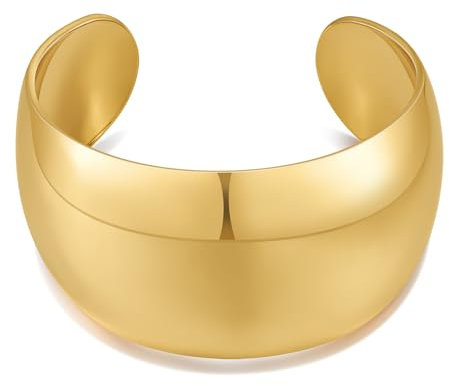 LILIE&WHITE Bracciale Rigido in Oro Elegante - Design Semplice e Sofisticato, Non Sbiadisce, Antiallergico, Regalo per Donne, Accessorio alla Moda