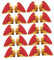 PRETYZOOM Lot De 20 Broche CœUr Rouge Avec Bord Doré, ÉPingles En Plastique Pour DéCoration De Mariage, Saint Valentin Et FêTe, Accessoires Pour VêTements