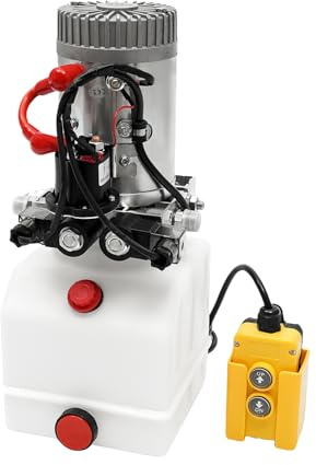 Fridgestea 12V Hydraulic Pump, 4L Double Acting Hydraulic Power Unit with Remote Control 1.1cc/r Output for Dump Trailers, Dump Trucks, Lifting Platforms (18Mpa, 2850RPM)