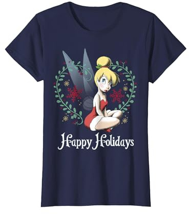 Disney Peter Pan Fée Clochette Happy Holidays Graphic T-shirt T-Shirt