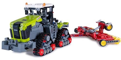 JAMARA 402856 CADA Claas Xerion 5000 Trac TS 1:32 Bricks, Kinder Landwirtschaft Spielzeug ab 8 Jahre, Technik für Jungs, Klemmbausteine Set, Geschenkidee für Kinder, Detailgetreu