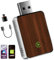 Adaptador Inalámbrico 2 En 1 para Carplay/Android Auto, Parpat Conversión De Cable A Inalámbrico, Conexión Estable Y Sin Retraso, USB A/C Compatible con iPhone/Android (Grano De Madera Marrón)