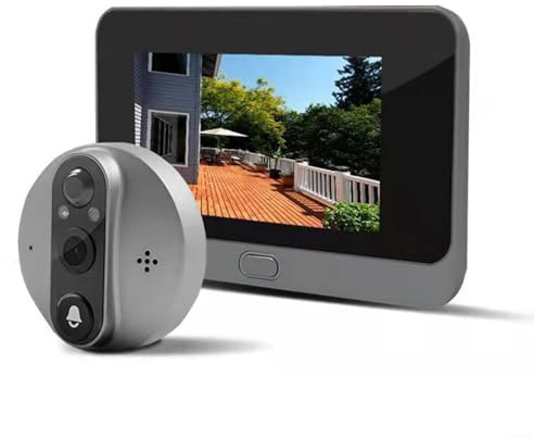 EffiFish WIFI Video Doorbell,With 166° Wide-Angle Lens, 3MP Camera, AI Human Detection, Two-Way Audio, For Night Vision, Zinc Alloy Housing, 5000MAh Battery For Apartment Front Door Security