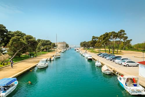 1000-Teile-Puzzle für Erwachsene – Puzzles mit 1000 Teilen für Teenager als Geschenk – Entspannungspuzzle – Knobelspiel: Kroatien, Marinas, Motorboothafen, 52 x 38 cm