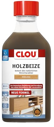 CLOU Holzbeize Eiche – Wasserbeize für Möbel & Innentüren – 250 ml