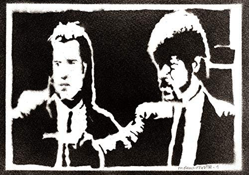 moreno-mata Echtes Handgemachtes Graffiti Pu... Fiction Filme Aesthetic Poster & Kunstdrucke Bilder Plakat Handmade Deko Wandbilder Wohnzimmer Wanddeko Geschenke für Männer und Frauen