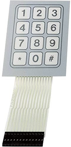 TRU Components Tastatur mit Matrix-Membran, 3 x 4, SU709930, 1 Stück.