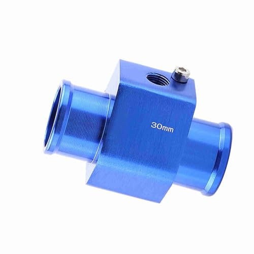 Keenso - Adaptador universal de manguito para sensor de temperatura de agua de radiador, aluminio, azul, 26 mm – 40 mm