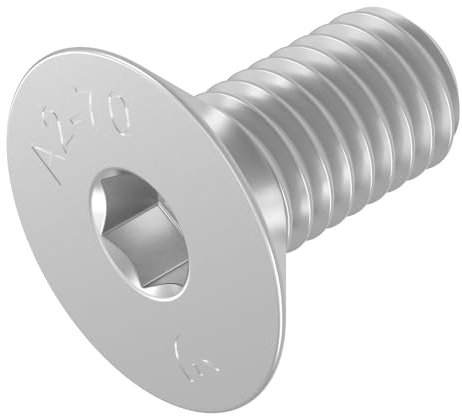 SECCARO Senkschraube M12 x 25 mm, Edelstahl V2A VA A2, DIN 7991 / ISO 10642, Innensechskant, 20 Stück