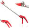 FISHTEC Troncarami Manico Lungo con pinza di tenuta in alluminio - Secatore - Cesoie lunge con blocco di sicurezza - Lunghezza 64 cm - Colore Rosso e Grigio