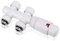 S SIENOC 3/4 bis 1/2 - H-Ventil Weiß Anschlussgarnitur Mittelanschluss/Radiator Valves Thermostat Für Badheizkörper Mit Zweirohr System Heizkörper Mittelanschluß Für 16mm aluverbundrohr