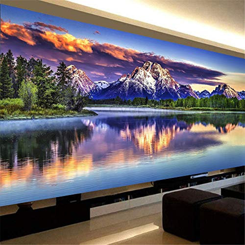 Nicole Knupfer DIY Diamond Painting 5D Diamant Painting Naturlandschaft Landschaft Set Full Drill Stickerei Groß Bilder Diamonds Malerei für Home Wand Dekor (150x60cm)