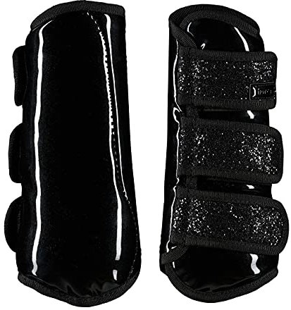 HORZE Glitzer-Gamaschen, Schwarz, P