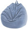 Chickwin Bezug für Sitzsack, Birne, Samt, gerippt, Birnensessel, ohne Füllung, für drinnen und draußen, Entspannen, Liegestuhl, Wohnzimmer, Schlafzimmer, Kissen (blaugrau, 85 x 110 cm)