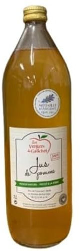 Jus de pomme artisanal, 100% pur jus, sans sucre ajouté et sans conservateur 1 x 1 litre.