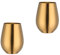 Buyer Star Edelstahl-Bierkrüge 2er Set, Farbige Bierkrüge, Krüge für Bier, Kaffee, Saft. spülmaschinenfest，Gold